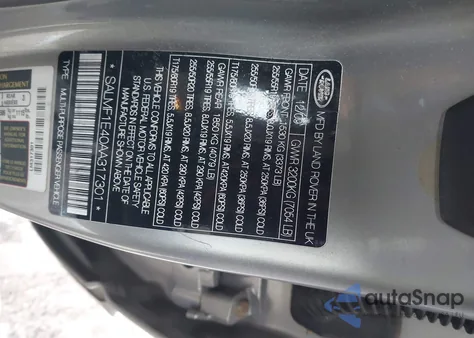 2010 Land Rover Range Rover Supercharged from USA, damaged, VIN SALMF1E40AA317301